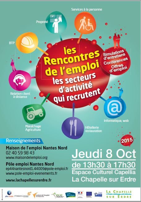 Affiche des Rencontres de l'emploi 2015